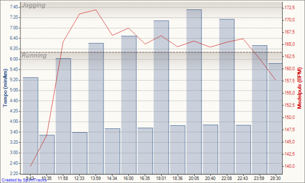 Intervall Haga Norra 2010-07-28, Tempo